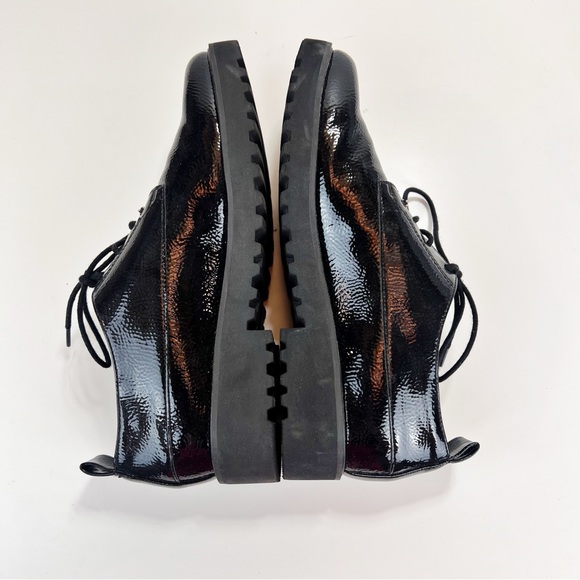 Franco Sarto Carey Oxfords Womens Size 8.5 Faux Patent Leather Chunky Lace-up - Picture 7 of 9